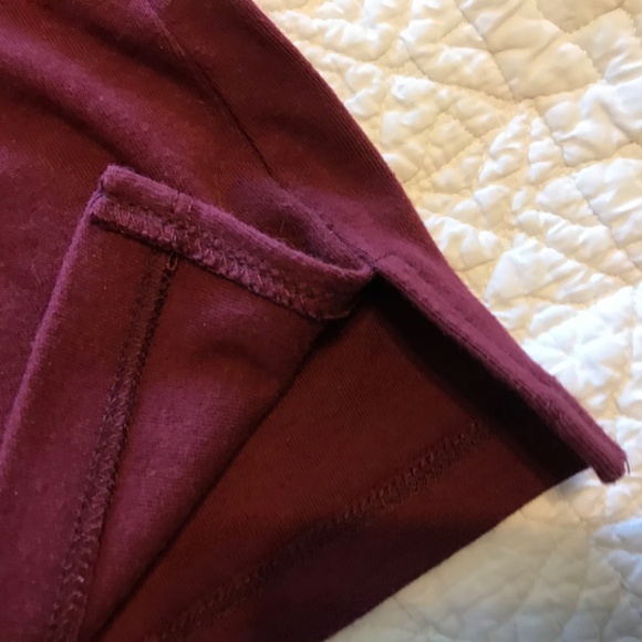 RARE QF maroon 3/4 sleeved top with embroidered fall bicycle scene (XL) - Picture 10 of 16